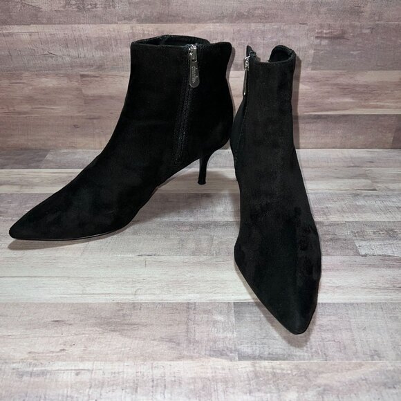 Charles by Charles David Womens Black Ankle Boots Size 10M Heeled Pointed Toe - Picture 3 of 12